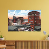 Noord-station - Railroad Depot Canvas Afdruk (Insitu (Woonkamer))