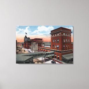 Noord-station - Railroad Depot Canvas Afdruk