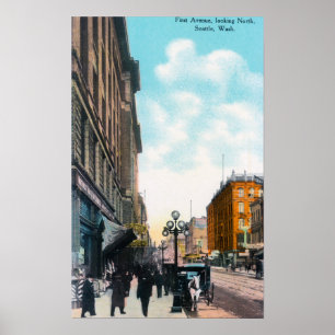Noord-Uitzicht van First Avenue Poster