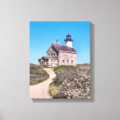 Noord vuurtoren, Block Island Wrapped Canvas (Voorkant)