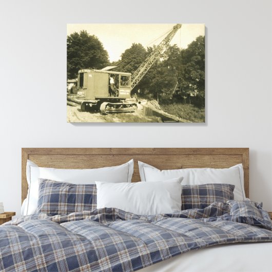 NOORD-WEST-ENGINEERKRANE EN SCHEEPSAFDRUKKING 26 CANVAS AFDRUK (Insitu (Slaapkamer))