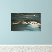 Noordbrug Uitzicht van de Herfsten bij nacht Canvas Afdruk (Insitu (Houten vloer))