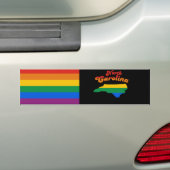 NOORDCAROLINA GAY PRIDE BUMPERSTICKER (Op auto)