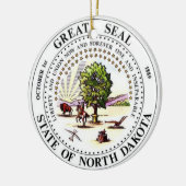 NoordDakota* Kerstversiering Keramisch Ornament (Links)