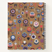 Noordelijk Bloemmotief Notebook Notitieboek (Achterkant)