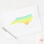 noordelijk carolina chill fade rechthoekige sticker (Envelop)