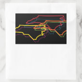 noordelijk carolina pride blur rechthoekige sticker (Tas)