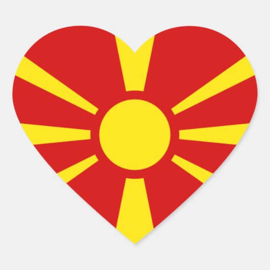 noordelijk macedonië hart sticker (Voorkant)