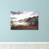 Noordelijk meer in de herfst: Canvas Standaard (Insitu (Houten vloer))