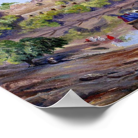 Noordelijk paleis in de haven van padmini , India Poster (Hoek)