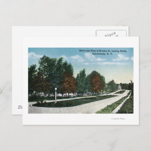 Noordelijk Uitzicht van Bradley Street Briefkaart (Voorkant / Achterkant)