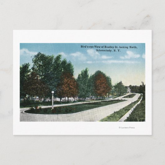 Noordelijk Uitzicht van Bradley Street Briefkaart (Voorkant)