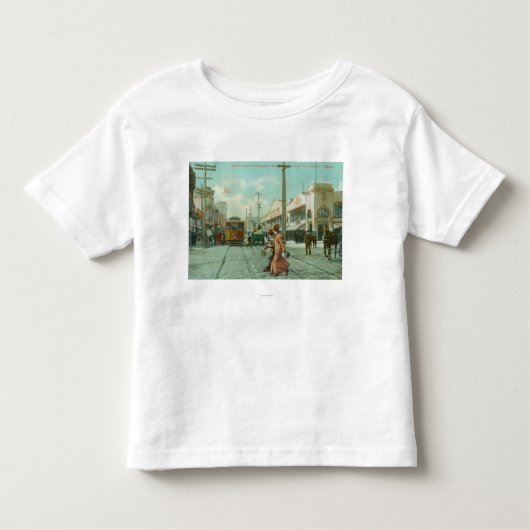 Noordelijk Uitzicht van Fillmore St van O'Farrell Kinder Shirts (Voorkant)