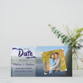 Noordelijke Bossen bruiloft Bewaar de datum Save The Date (Staand voorkant)