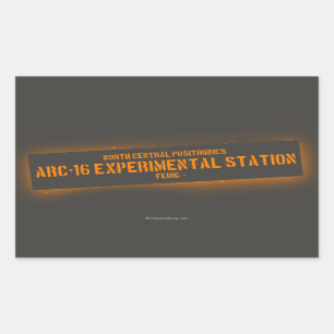 Noordelijke centrale positie rechthoekige sticker