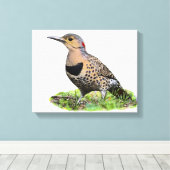 Noordelijke flikker op de grond canvas afdruk (Insitu (Houten vloer))