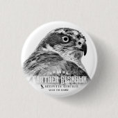 Noordelijke Goshawk Ronde Button 3,2 Cm (Voorkant)