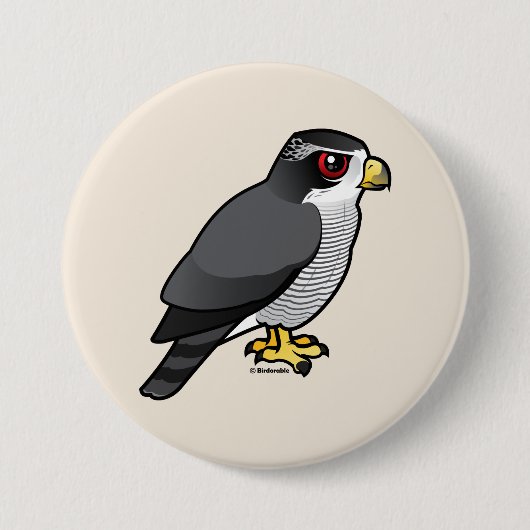 Noordelijke Goshawk Ronde Button 7,6 Cm (Voorkant)