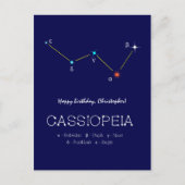 Noordelijke hemisfeer sterrenbeeld Cassiopeia Briefkaart (Voorkant)