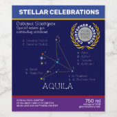Noordelijke Hemisphere Constellation Aquila Wijn Etiket (Enkel label)