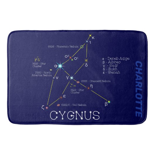 Noordelijke Hemisphere Constellation Cygnus Badmat (Voorkant)