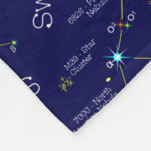 Noordelijke Hemisphere Constellation Cygnus Fleece Deken (Hoek)