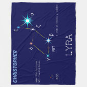 Noordelijke Hemisphere Constellation Lyra Fleece Deken (Voorkant)