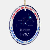 Noordelijke Hemisphere Constellation Lyra Keramisch Ornament (Rechts)