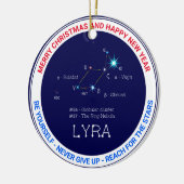 Noordelijke Hemisphere Constellation Lyra Keramisch Ornament (Links)