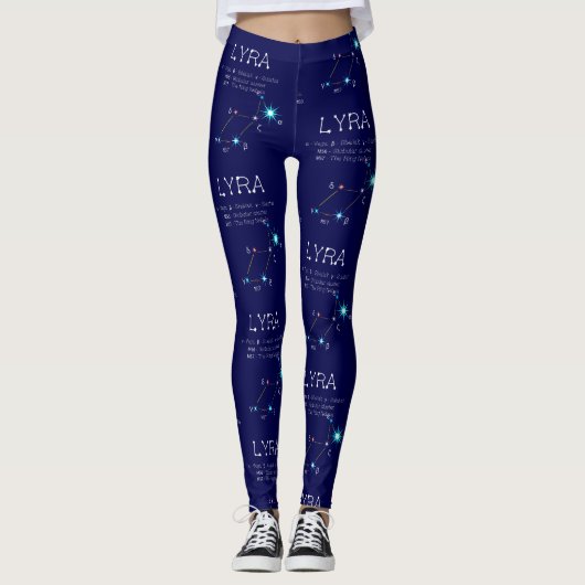 Noordelijke Hemisphere Constellation Lyra Leggings (Voorkant)