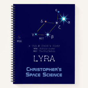 Noordelijke Hemisphere Constellation Lyra Notitieboek