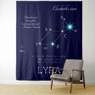 Noordelijke Hemisphere Constellation Lyra Wandkleed