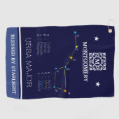 Noordelijke Hemisphere Constellation Ursa Major Golfhanddoek (Horizontaal)