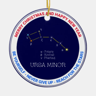Noordelijke Hemisphere Constellation Ursa Minor Keramisch Ornament