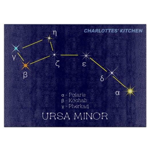 Noordelijke Hemisphere Constellation Ursa Minor Snijplank (Voorkant)
