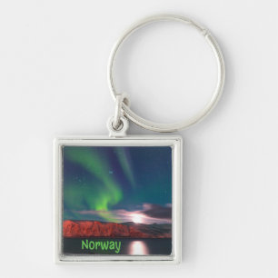 Noordelijke hooglichten in Noorwegen Sleutelhanger