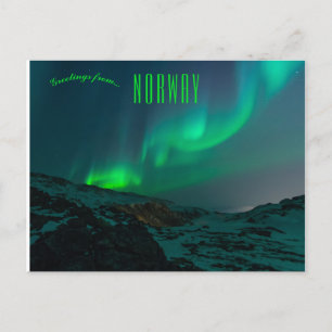 Noordelijke hoogten in Tromso Noorwegen Briefkaart