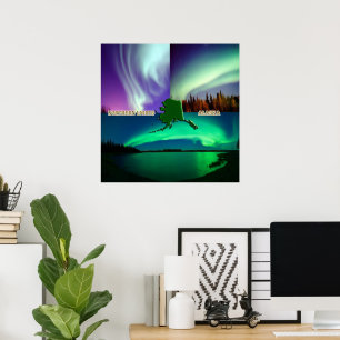 Noordelijke hoogten van Alaska Collage Poster
