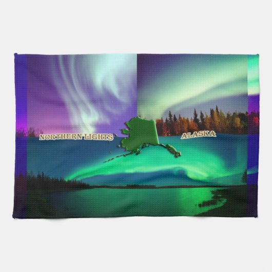 Noordelijke hoogten van Alaska Collage Theedoek (Horizontaal)