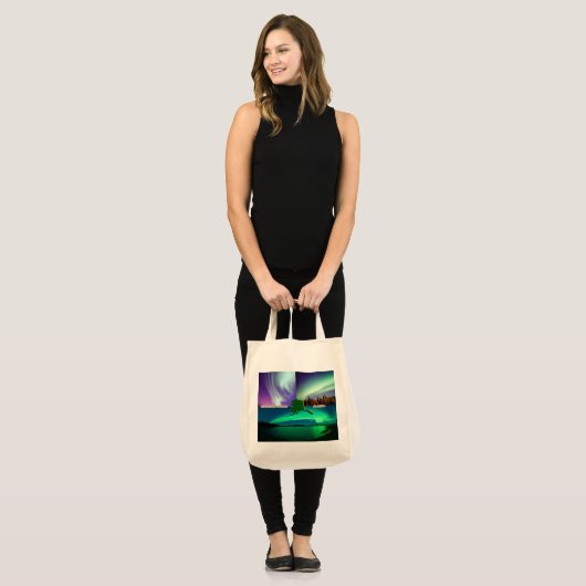 Noordelijke hoogten van Alaska Collage Tote Bag (Voorkant (model))