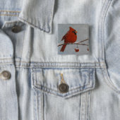 Noordelijke Kardinaal - Button (In situ)