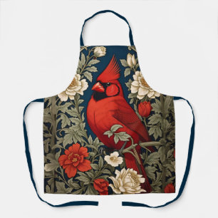 Noordelijke kardinaal Floral William Morris geïnsp Schort