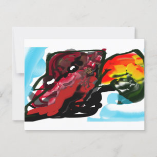Noordelijke Kardinaal Herfstvreugde Briefkaart