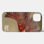 noordelijke kardinaal in de vlucht Case-Mate iPhone case (Achterkant (horizontaal))