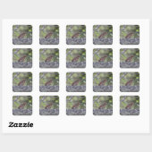 Noordelijke kardinaal prille vierkante sticker (Vel)