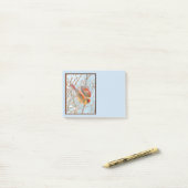 Noordelijke Kardinaal vliegen - Oorspronkelijke fo Post-it® Notes (Op bureau)