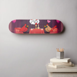 Noordelijke Kardinaal Vogels Diner Datum Skateboard