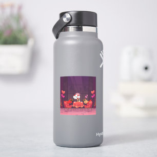 Noordelijke Kardinaal Vogels Diner Datum Sticker