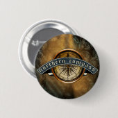 Noordelijke kompas Button (Voorkant /achterkant)
