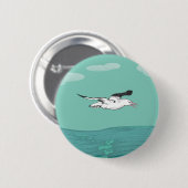 Noordelijke koninklijke albatros toroa ronde button 5,7 cm (Voorkant /achterkant)